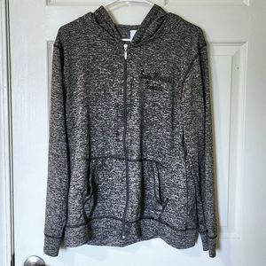 Grey Smoky Mountains Tennessee Zip-up Hoodie Jacket, Size XXL